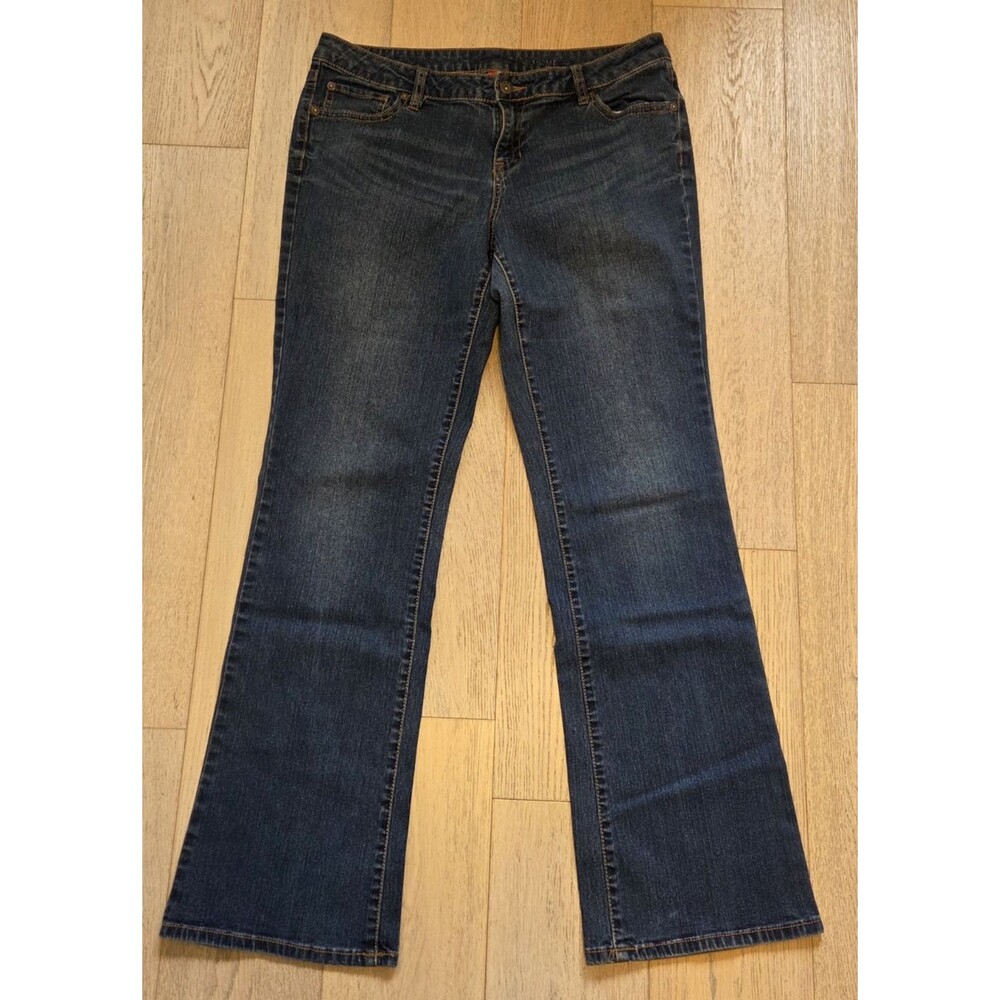 APT 9 Women’s 12 Tall Bootcut Jeans Dark Wash Stretch Denim 32" Inseam Mid Rise